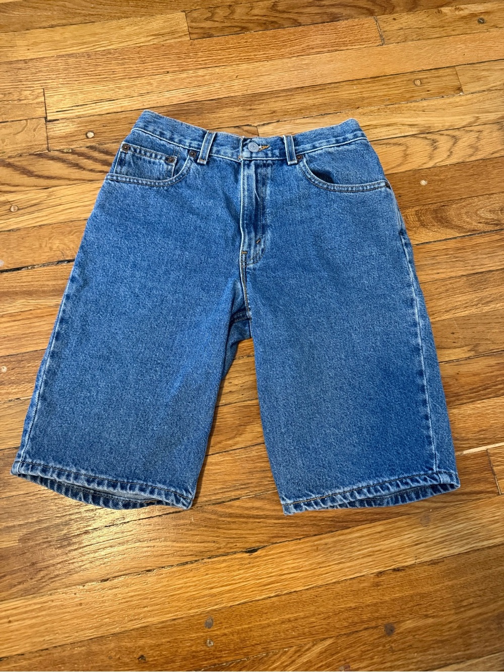 Levi's Blue Denim Jeans with Brown Leather Patch